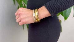 Pomellato Italian 18 Karat Gold Iconica Bangle Bracelet Set