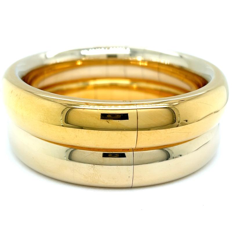 Women's or Men's Pomellato Italian 18 Karat Gold Iconica Bangle Bracelet Set