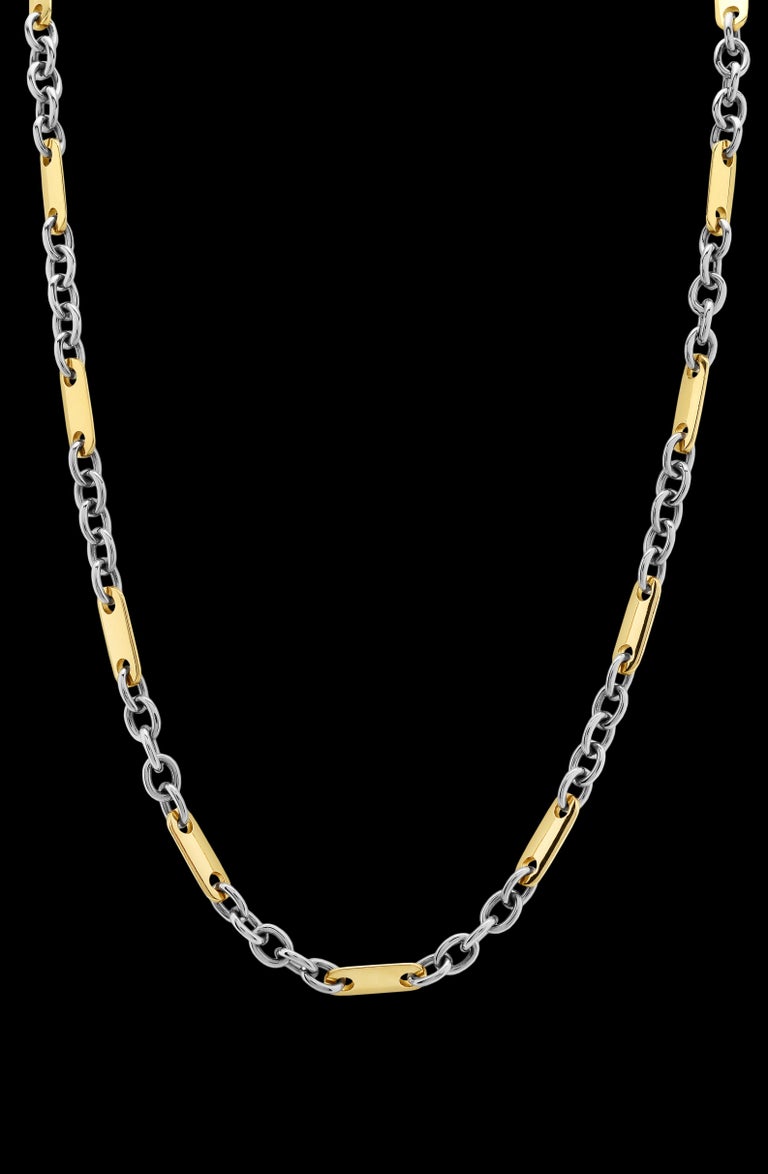 Pomellato, Italy, Chain/Necklace in 18 Karat White and Gold for Ladies