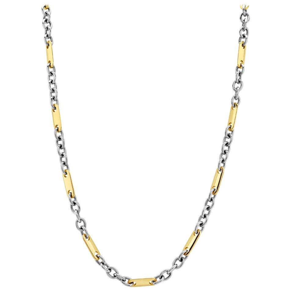 Designer Pomellato Chain/Necklace in 18K Bimetal white & Gold for Ladies/Gents