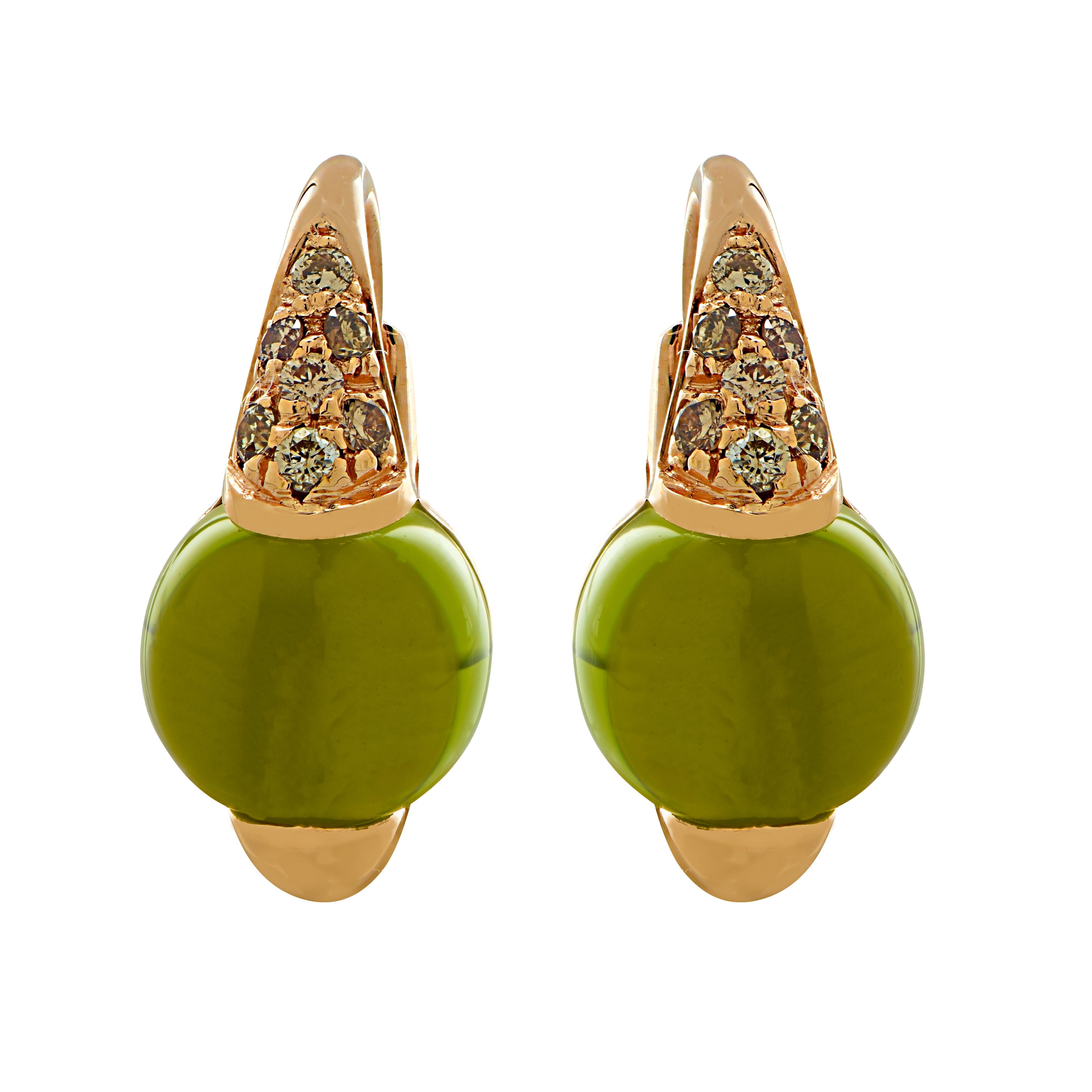 Modern Pomellato Italy M'ama Non M'ama Peridot Earrings