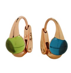 Pomellato Italy M'Ama Non M'Ama Topaz and Peridot Earrings