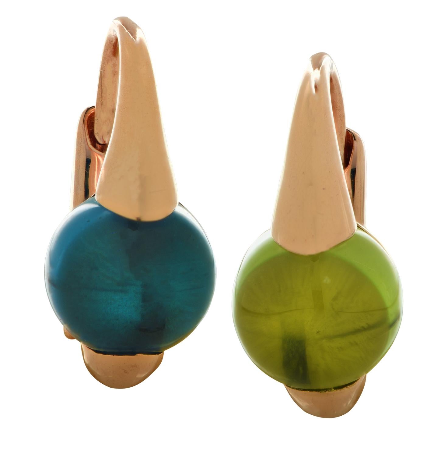 Women's Pomellato Italy M'Ama Non M'Ama Topaz and Peridot Earrings