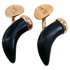 Pomellato Jet Horn Rose Gold Cufflinks