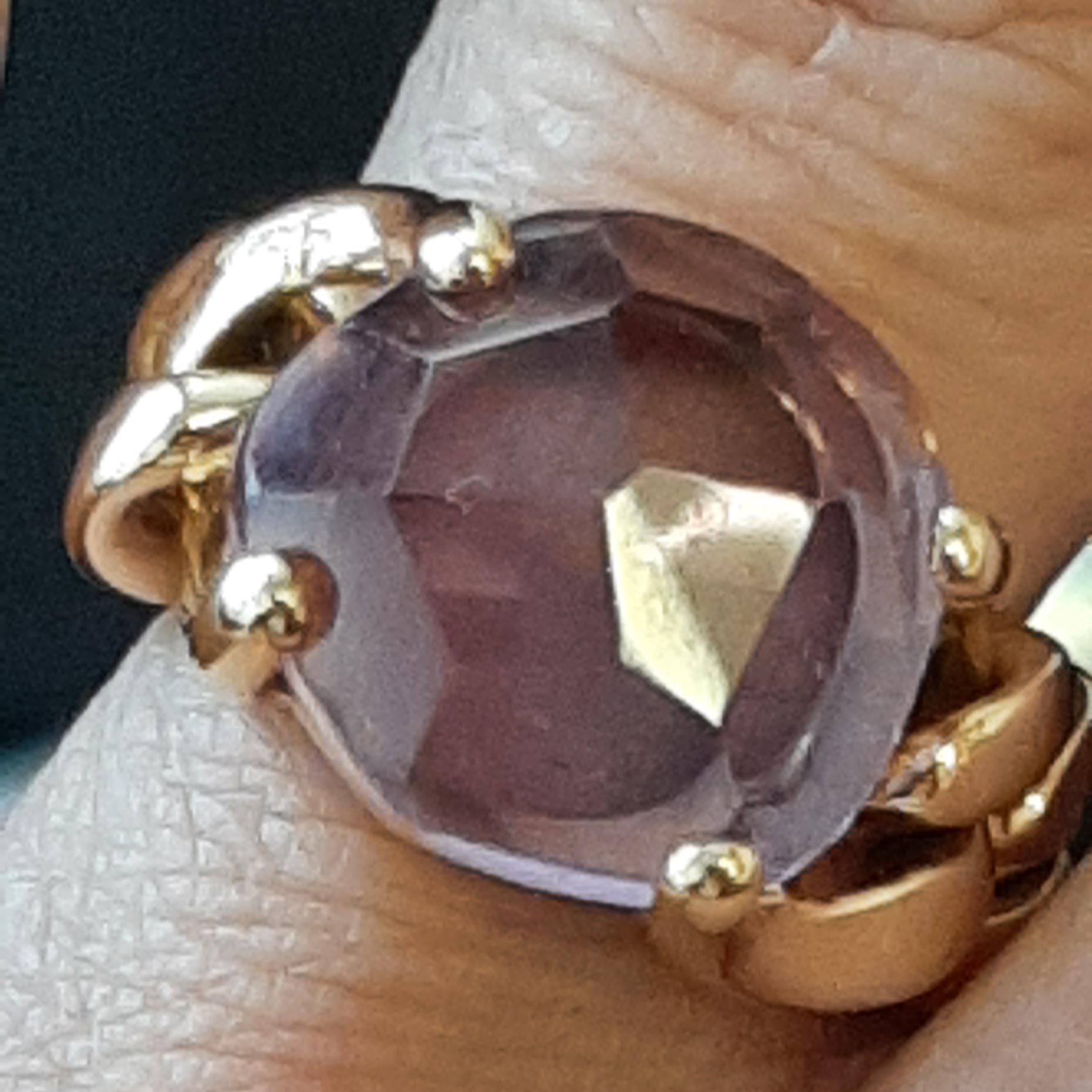 Round Cut Pomellato Lola Collection Amethyst in 18 Karat Rose Gold Ring