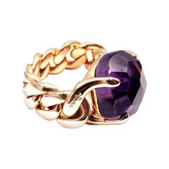 Used Pomellato Lola Collection Amethyst in 18 Karat Rose Gold Ring