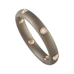 Pomellato Lucciole 18k Gelbgold und Titan Diamant-Ring
