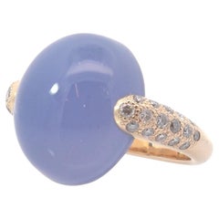 Pomellato "Luna" ring with Chalcedony and diamonds