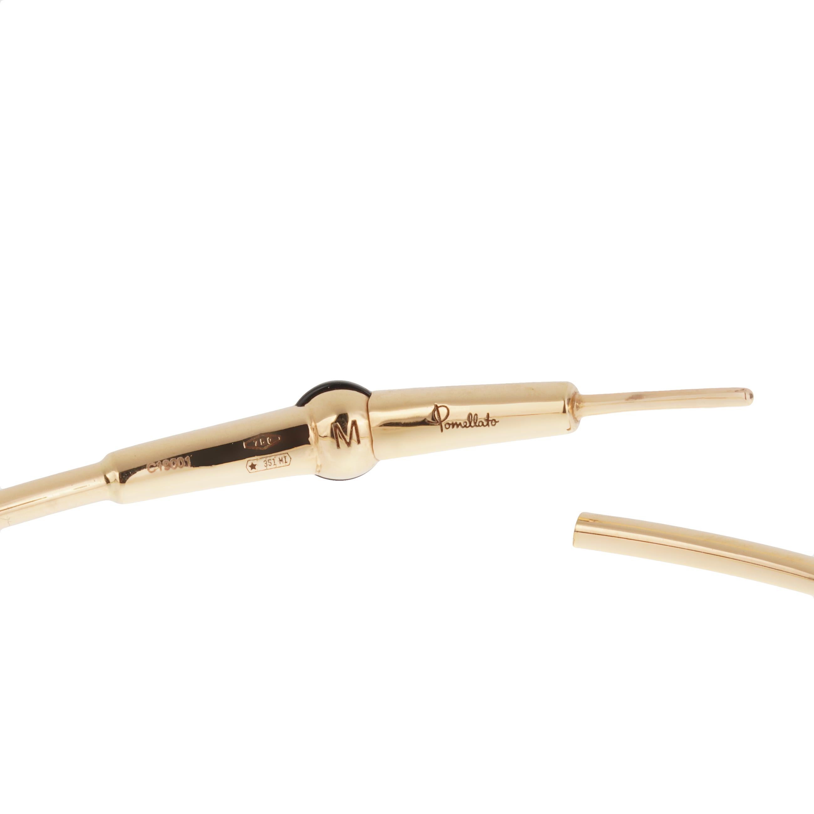 Taglio rotondo Bracciale M'ama Non M'ama in oro rosa 18k con diamanti e onice di Pomellato in vendita
