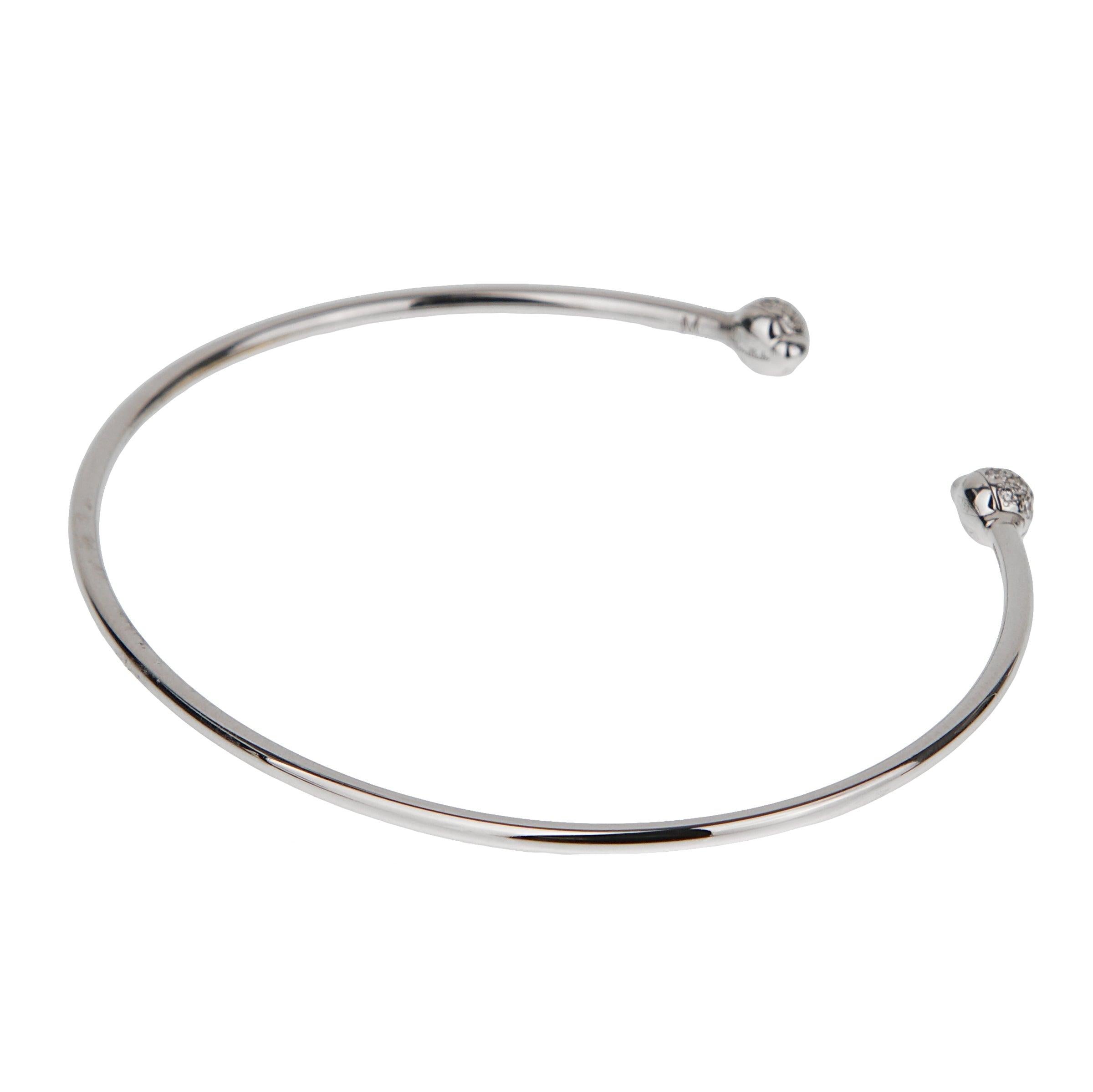 Bracciale M'ama Non M'ama in oro bianco 18k con diamanti di Pomellato In condizioni Nuovo in vendita a Feasterville, PA