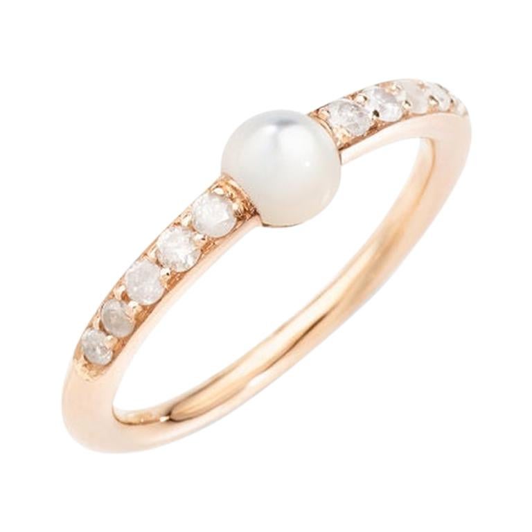 Pomellato m'ama non m'ama Mother of Pearl and Diamonds Ladies Ring A.B909B17MP For Sale