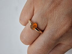 Pomellato M'ama Non M'ama Ring 18 Karat Yellow Gold with Fire Opal