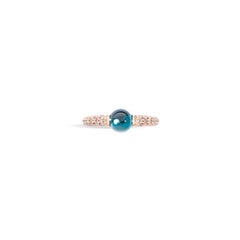 Pomellato Mama Non Mama Ring in Rose Gold with Blue London Topaz A.B213TBRO7OY