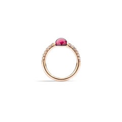 Pomellato Mama Non Mama Rose Gold Ring with Round Red Tourmaline A.B213TBRO7OT
