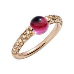Pomellato Mama Non Mama Rose Gold Ring with Round Red Tourmaline A.B213TBRO7OT