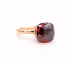 Pomellato Milan Nudo Ring in 18 Karat Yellow Gold with 6.45ctw Reddish Garnet