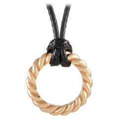 Pomellato Milano 18k Rose Gold Circle Pendant Necklace