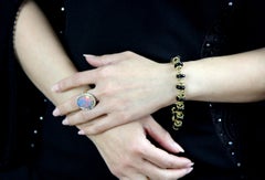 Pomellato Mille Cerchi in oro 18ct e onice Bracciale unisex da uomo o da donna