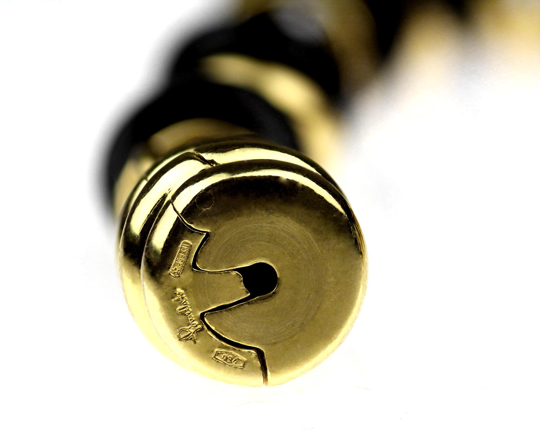 Pomellato Mille Cercles Oro 18ct y Ónix Pulsera Unisex para Caballero o Señora en Excelente estado para la venta en London, GB