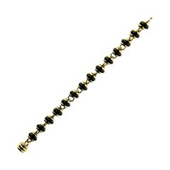 Pomellato Mille Cercles 18ct Gold & Onyx Unisex Bracelet for Gents or Ladies