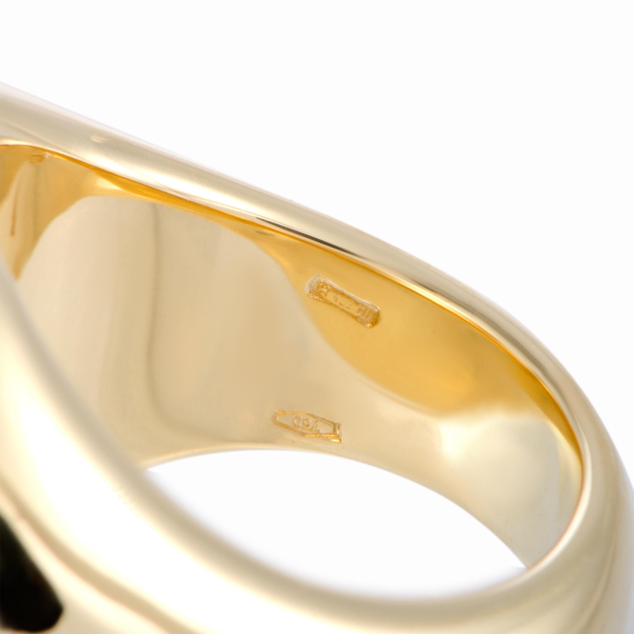 Women's Pomellato Mora Aquamarine Yellow Gold Cluster Ring