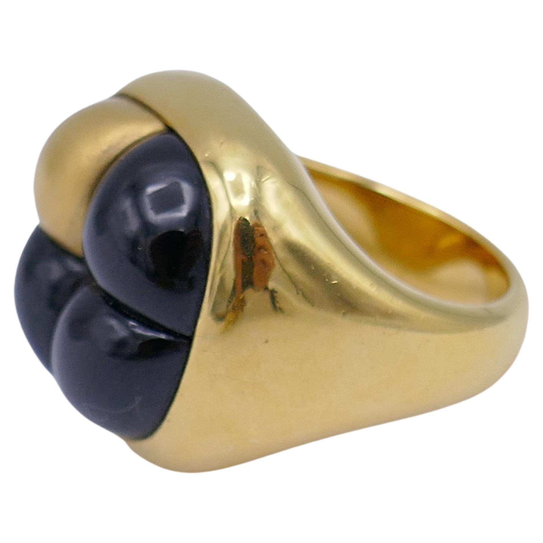 Pomellato Mosaïco Gold Garnet Ring In Excellent Condition In Beverly Hills, CA