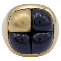 Vintage Pomellato Mosaïco Gold Garnet Ring