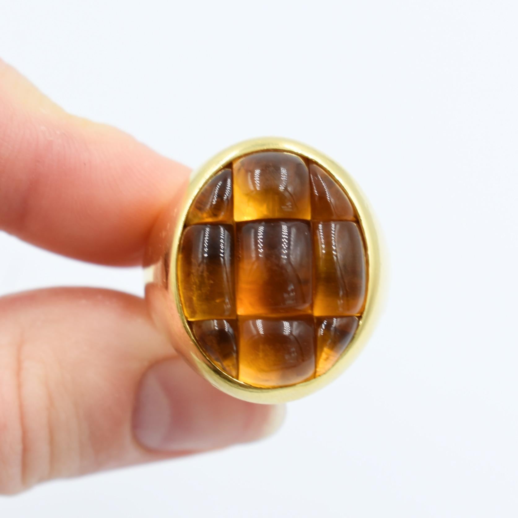 Pomellato Mosaico Ring aus 18 Karat Gold mit Zitrinen im Zustand „Hervorragend“ in PARIS, FR