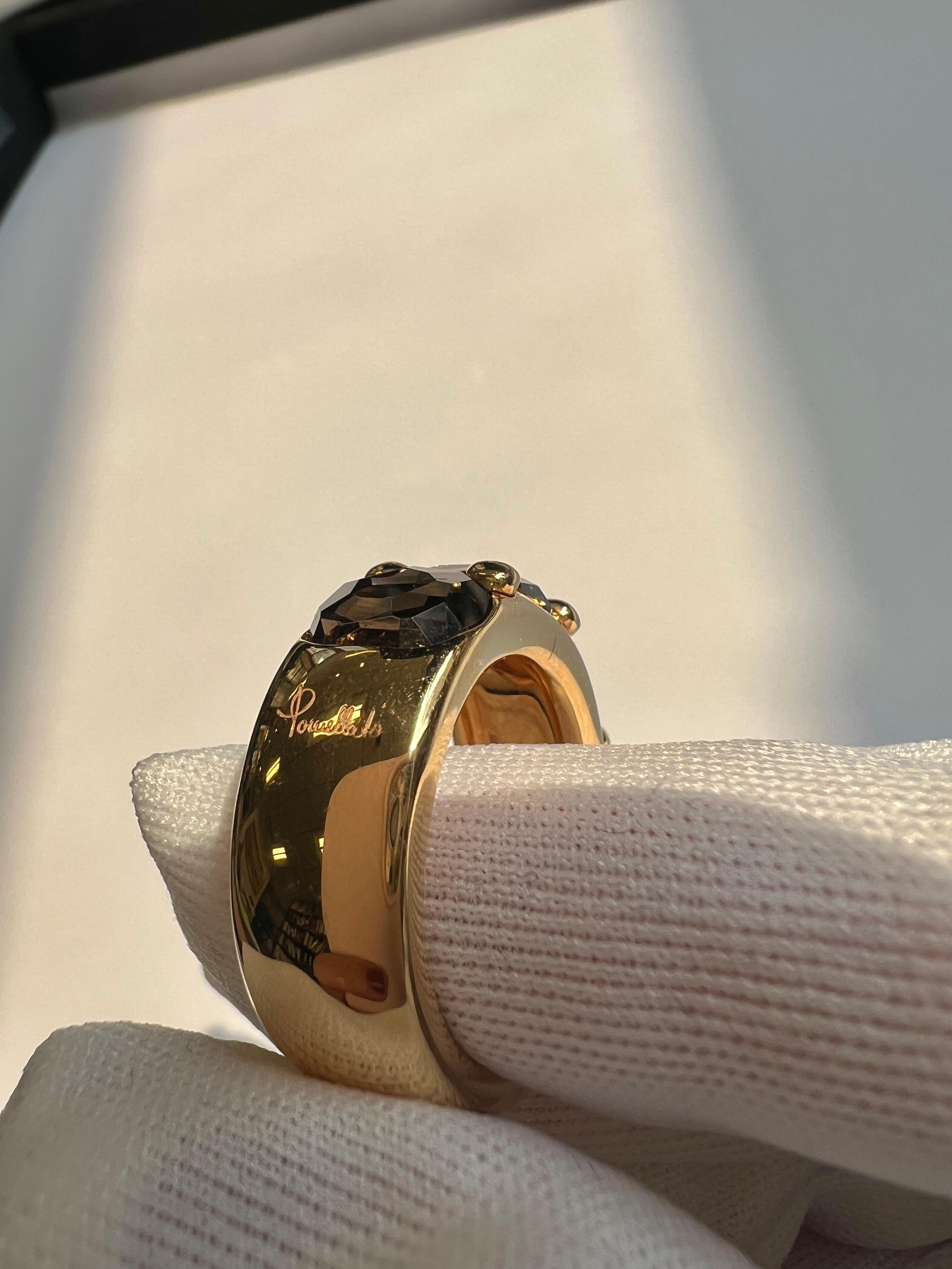 Pomellato Narciso Smokey Topaz Gold Ring For Sale 2