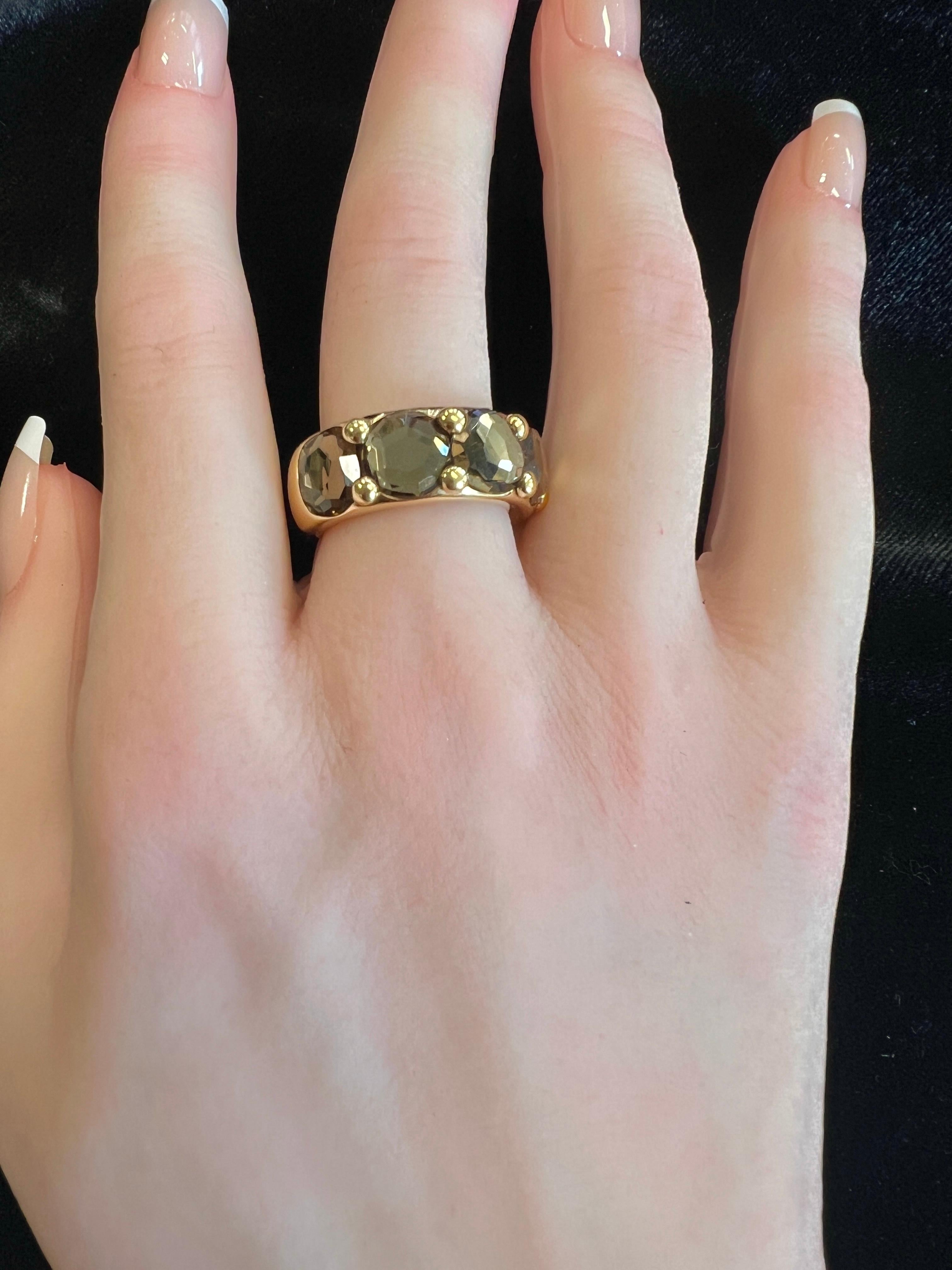 Women's Pomellato Narciso Smokey Topaz Gold Ring For Sale