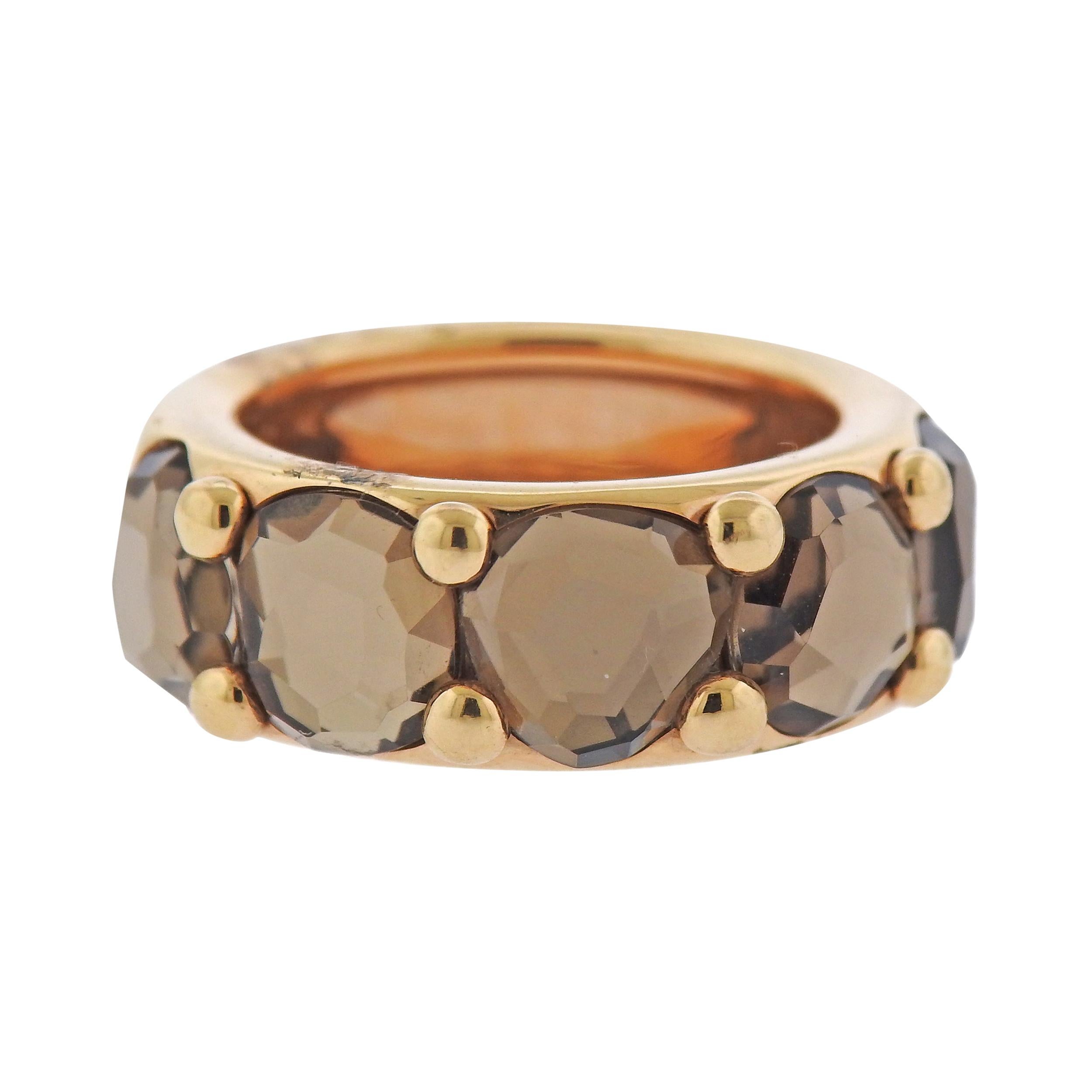 Pomellato Narciso Smokey Topaz Gold Ring For Sale