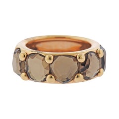 Pomellato Narciso Goldring mit Rauchtopas in Gold