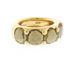 Pomellato Narciso Smoky Topaz Quartz Yellow Gold Ring