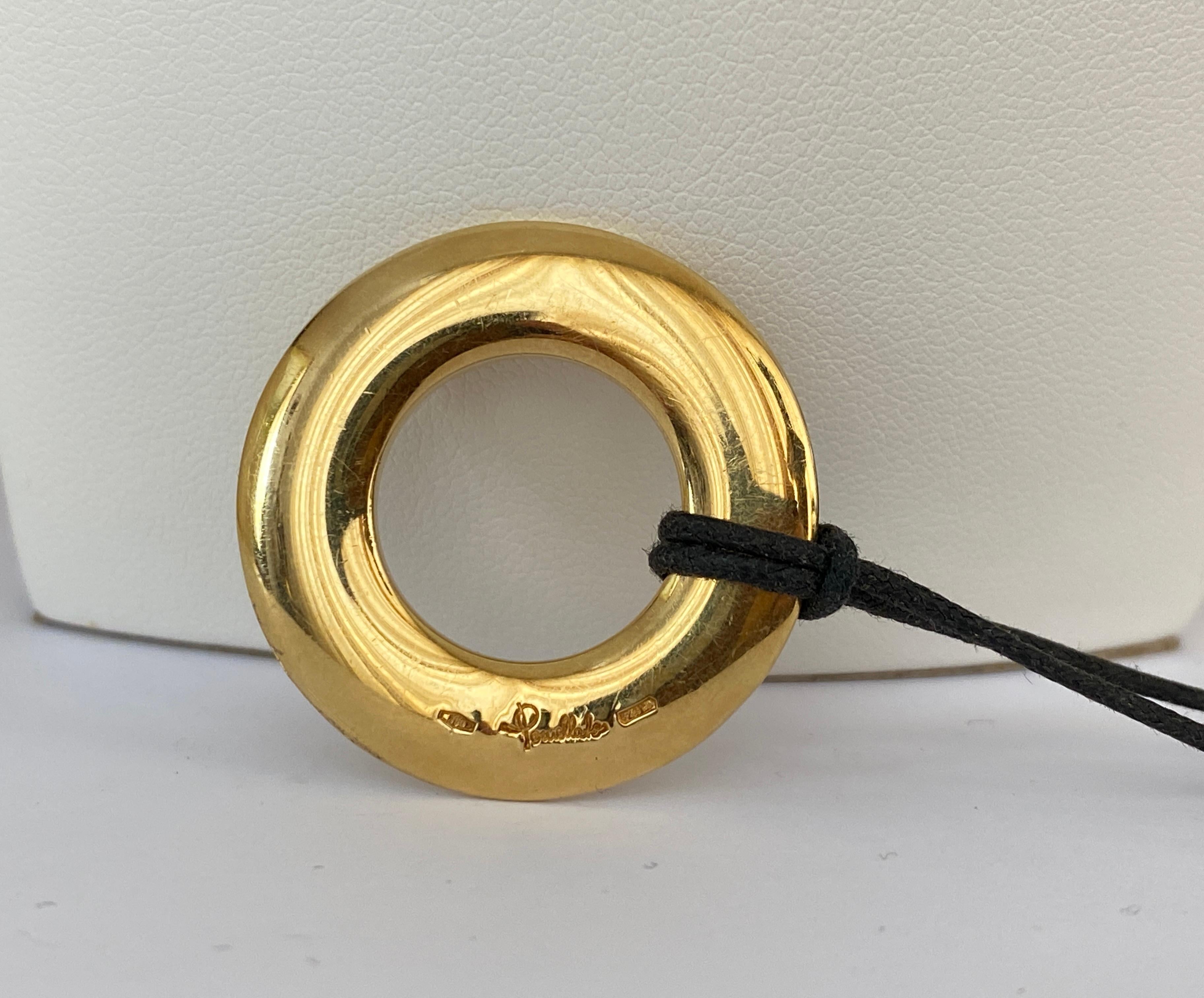 Collier Pomellato jaune circulaire  Pendentif en or 18 carats  Unisexe en vente