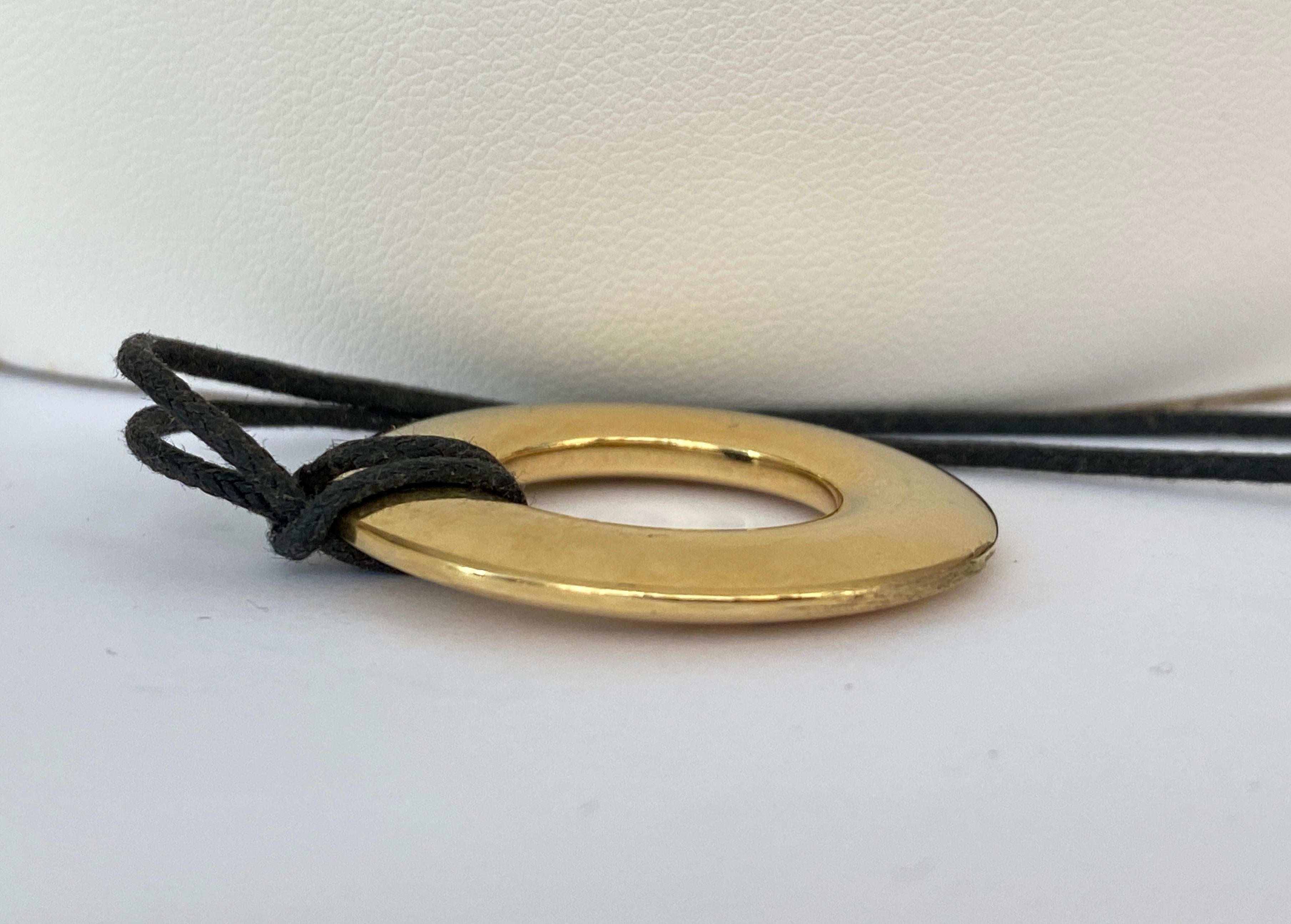 Pomellato Necklace with Circular Yellow 18 Karat Gold Pendant 2