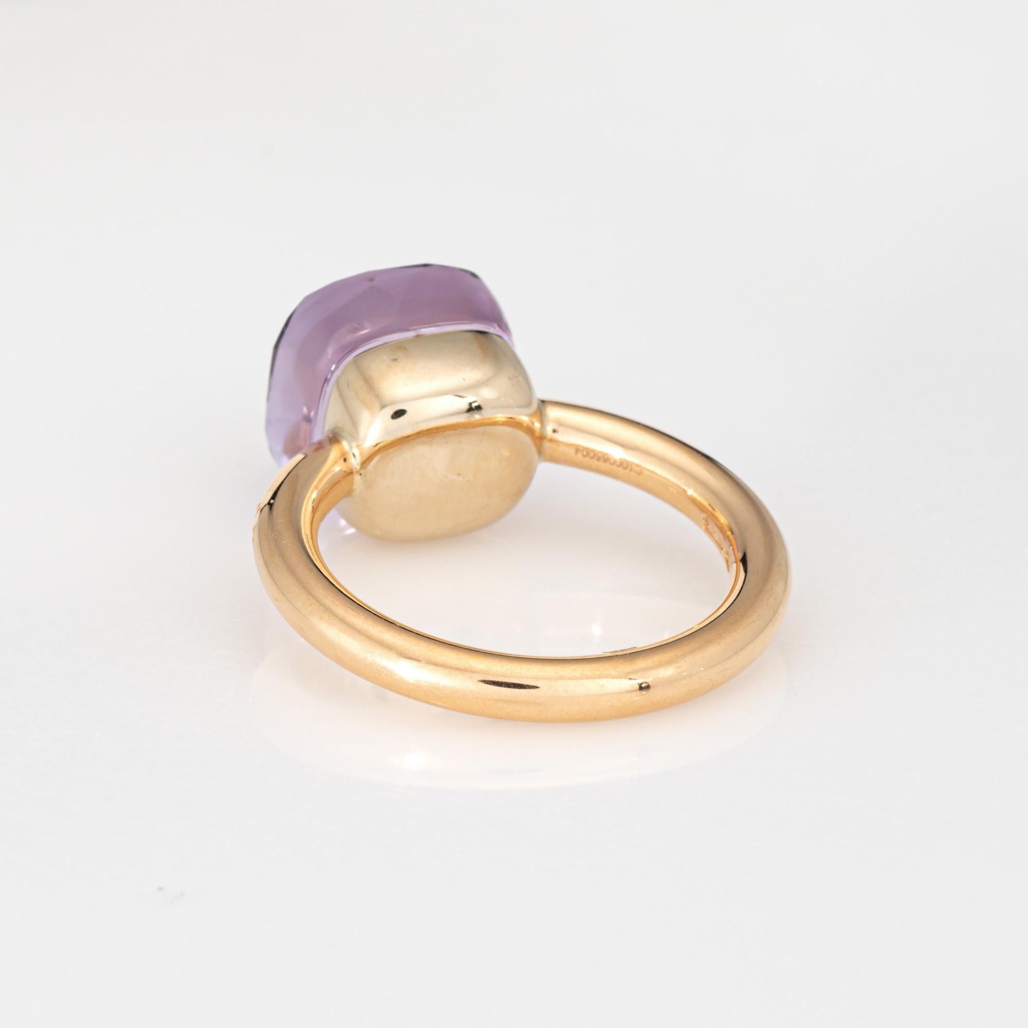 Pomellato Nudo Classic Amethyst Ring 18k Yellow Gold Fine Estate Jewelry Sz 6 In Good Condition In Torrance, CA