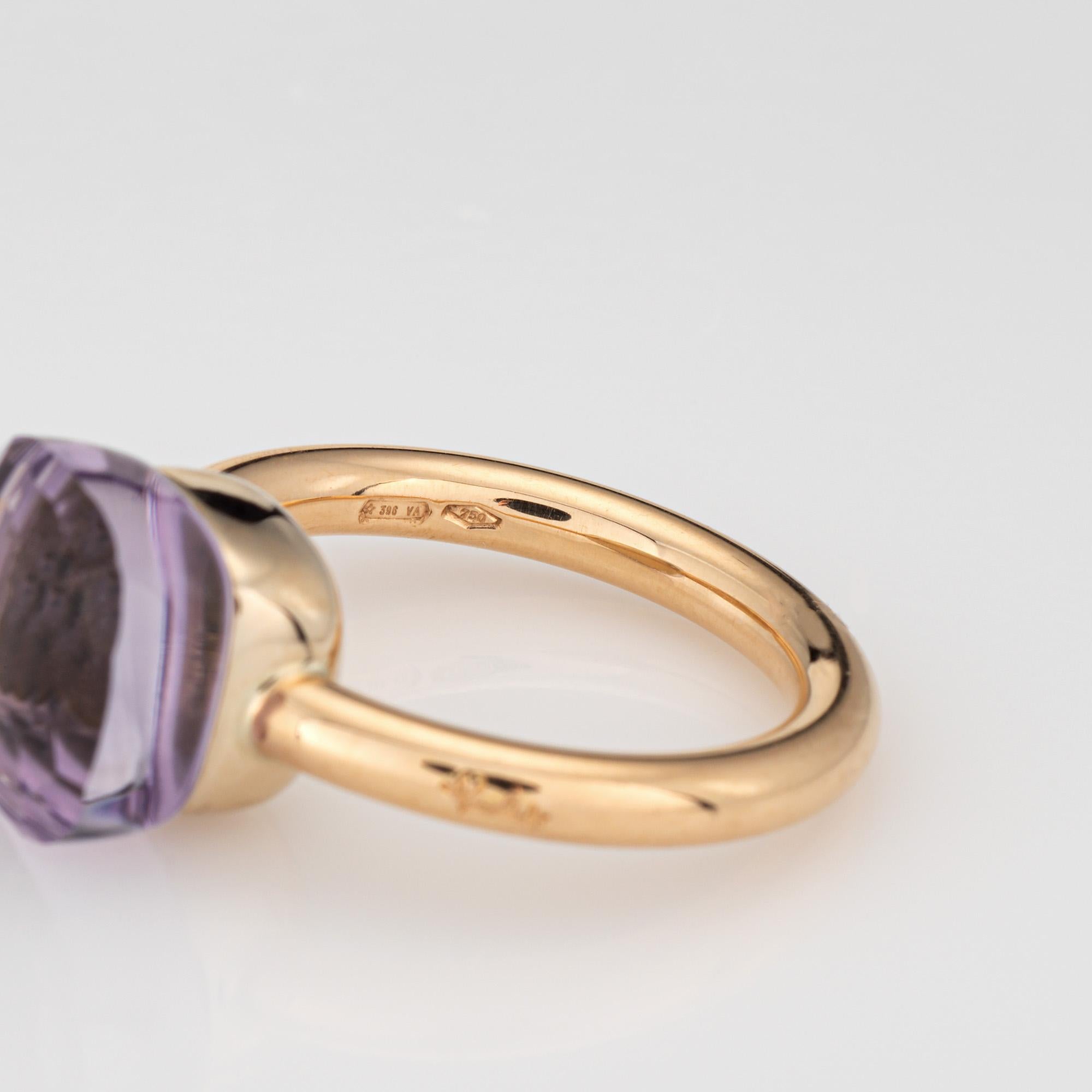 Pomellato Nudo Classic Amethyst Ring 18k Yellow Gold Fine Estate Jewelry Sz 6 1