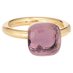 Pomellato Nudo Classic Amethyst Ring 18k Yellow Gold Fine Estate Jewelry Sz 6