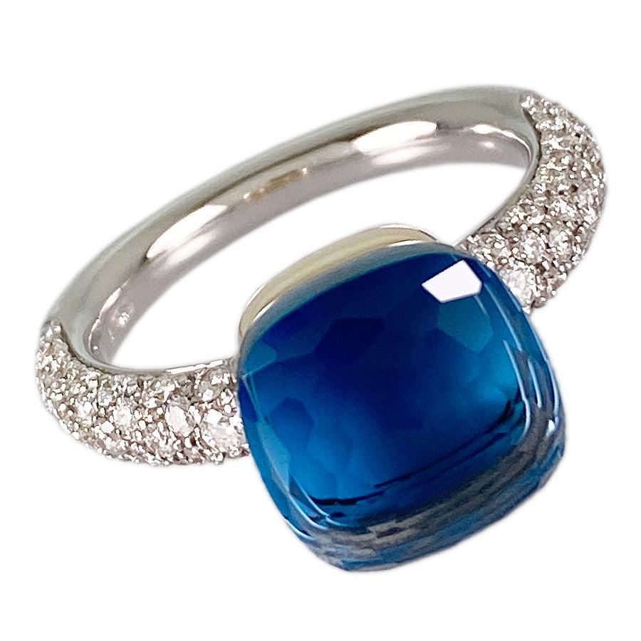 Pomellato Nudo Classic Tiefblauer Ring PAC0040O6WHRB0TTU im Zustand „Neu“ im Angebot in Wilmington, DE