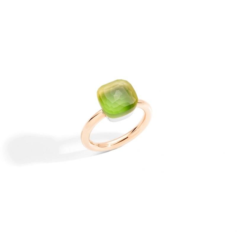 Bague en or rose et blanc 18K 1 quartz citron gelé et chrysoprase.
Taille 53
AA1100O6000SQLCP

