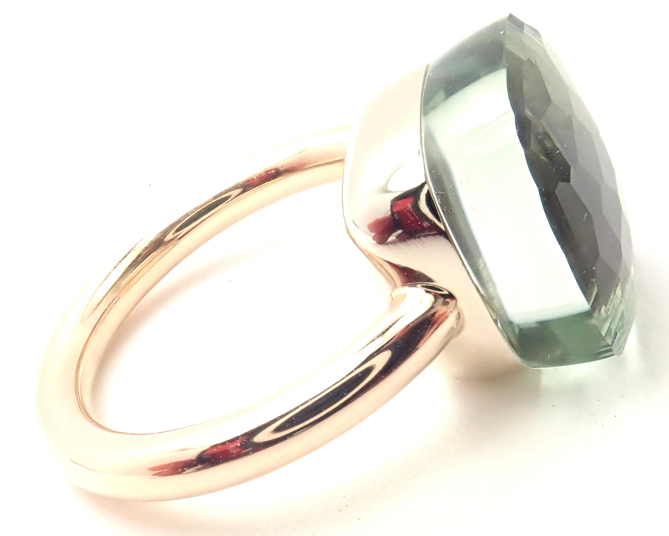 18k Yellow Gold Nudo Classic Prasiolite Ring by Pomellato. 
With 1 Prasiolite 13mm x 13mm
Details:
Size: 5
Width: 13mm
Weight: 9.2 grams
Stamped Hallmarks: Pomellato 750 C110076790
*Free Shipping within the United States*
YOUR PRICE: $2,500
T2895mded