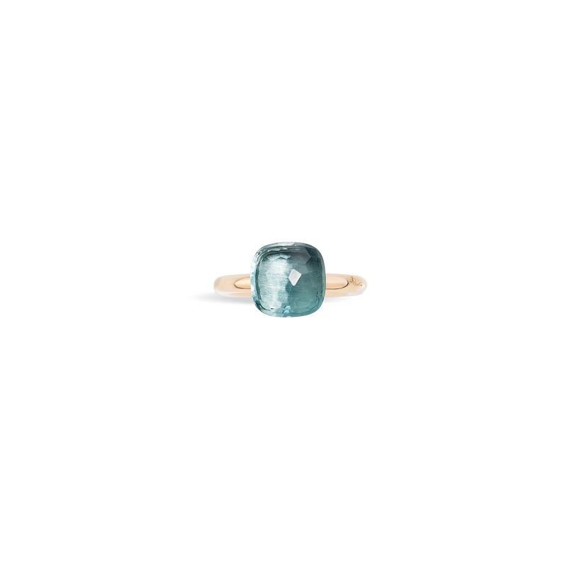 Pomellato Bague classique Nudo en or rose et topaze bleue AA1100O6000000OY Pour femmes en vente