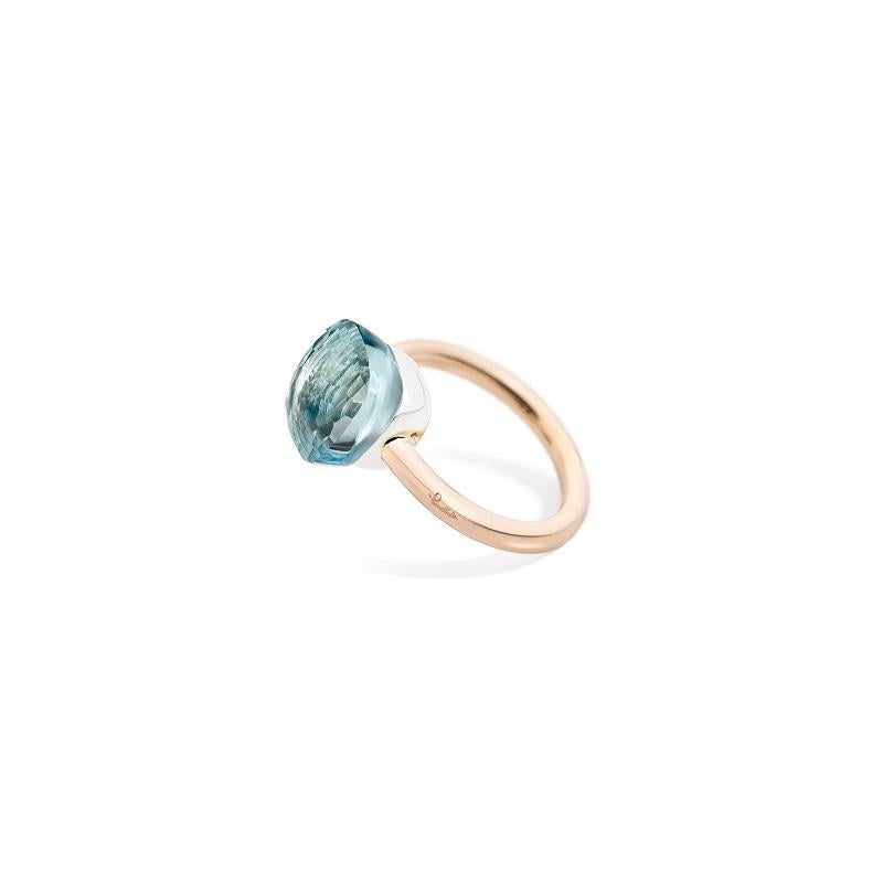 Pomellato Nudo Classic Ring en or rose et topaze bleue AA1100o6000000oY Neuf - En vente à Wilmington, DE