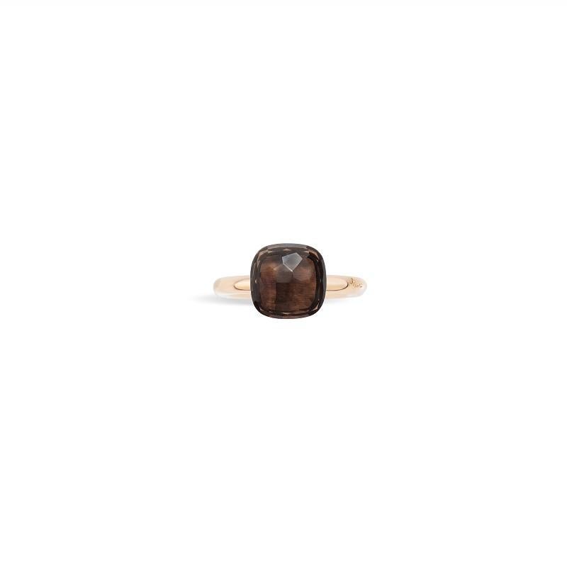 Pomellato Nudo Classic Ring in Rose Gold with Smoky Quartz PAA1100O6000000QF In New Condition In Wilmington, DE