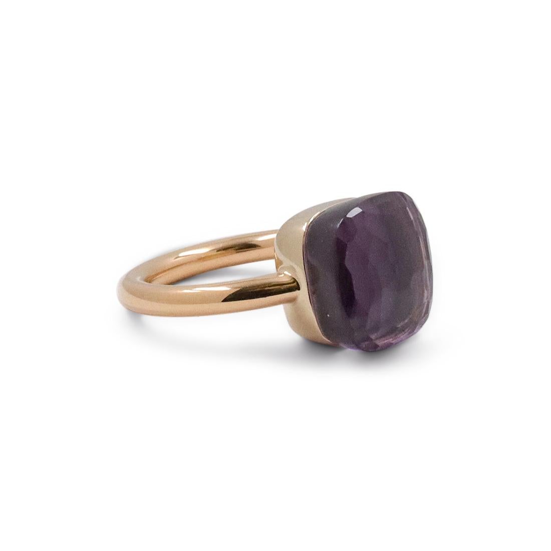 Pomellato Nudo Classic Rose Gold and Amethyst Ring In Excellent Condition In New York, NY