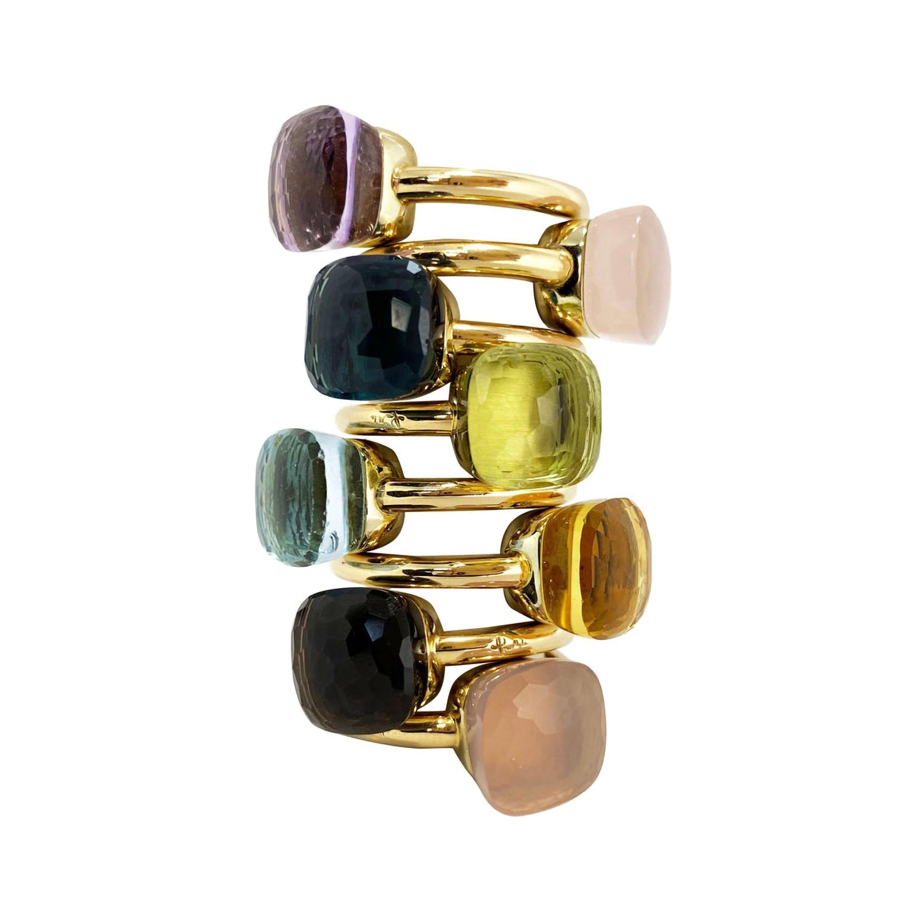 Pomellato Nudo Collection Smokey Quartz 18 Carat Rose Gold Ring 3