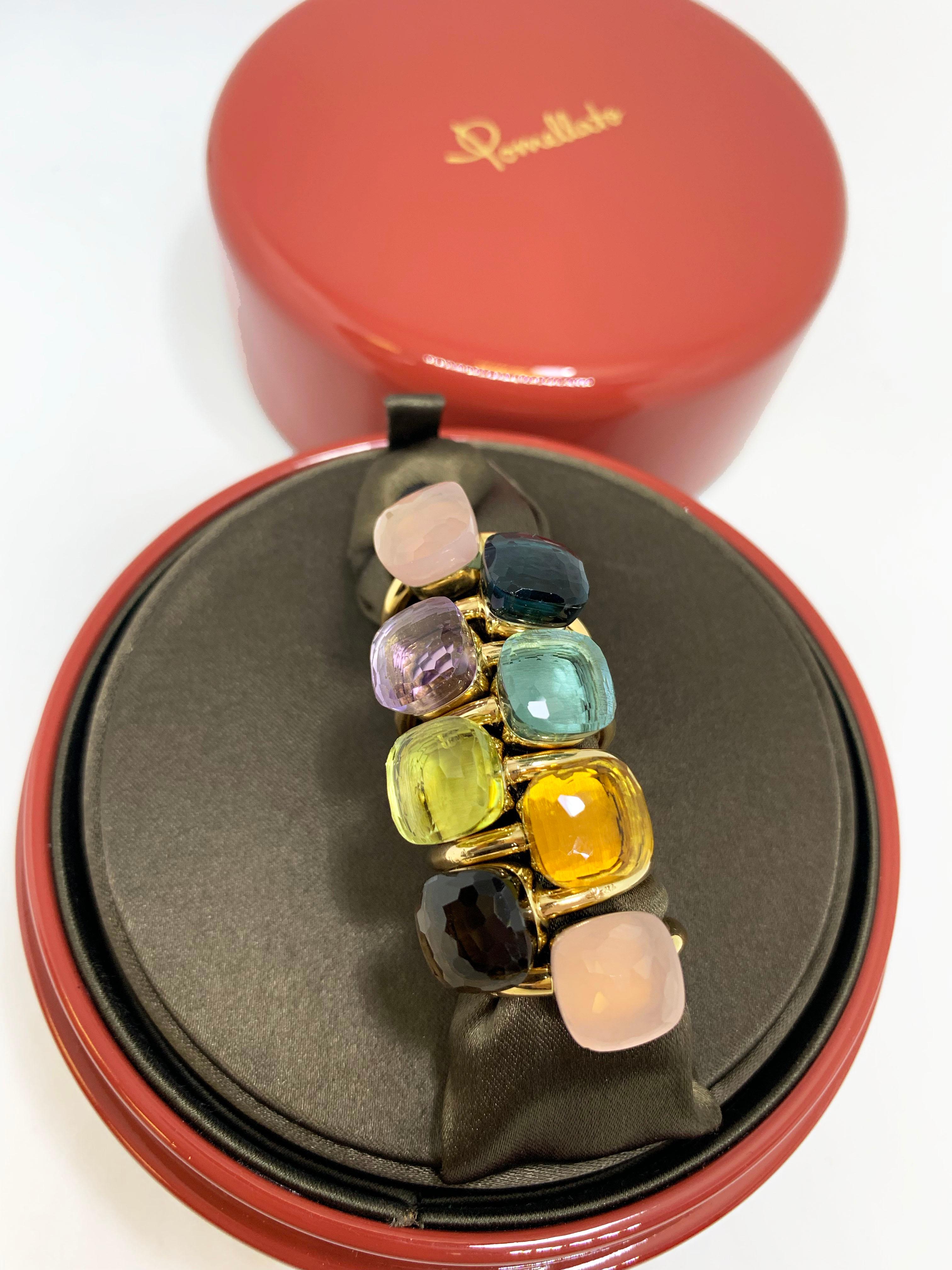 Pomellato Nudo Collection Smokey Quartz 18 Carat Rose Gold Ring 4