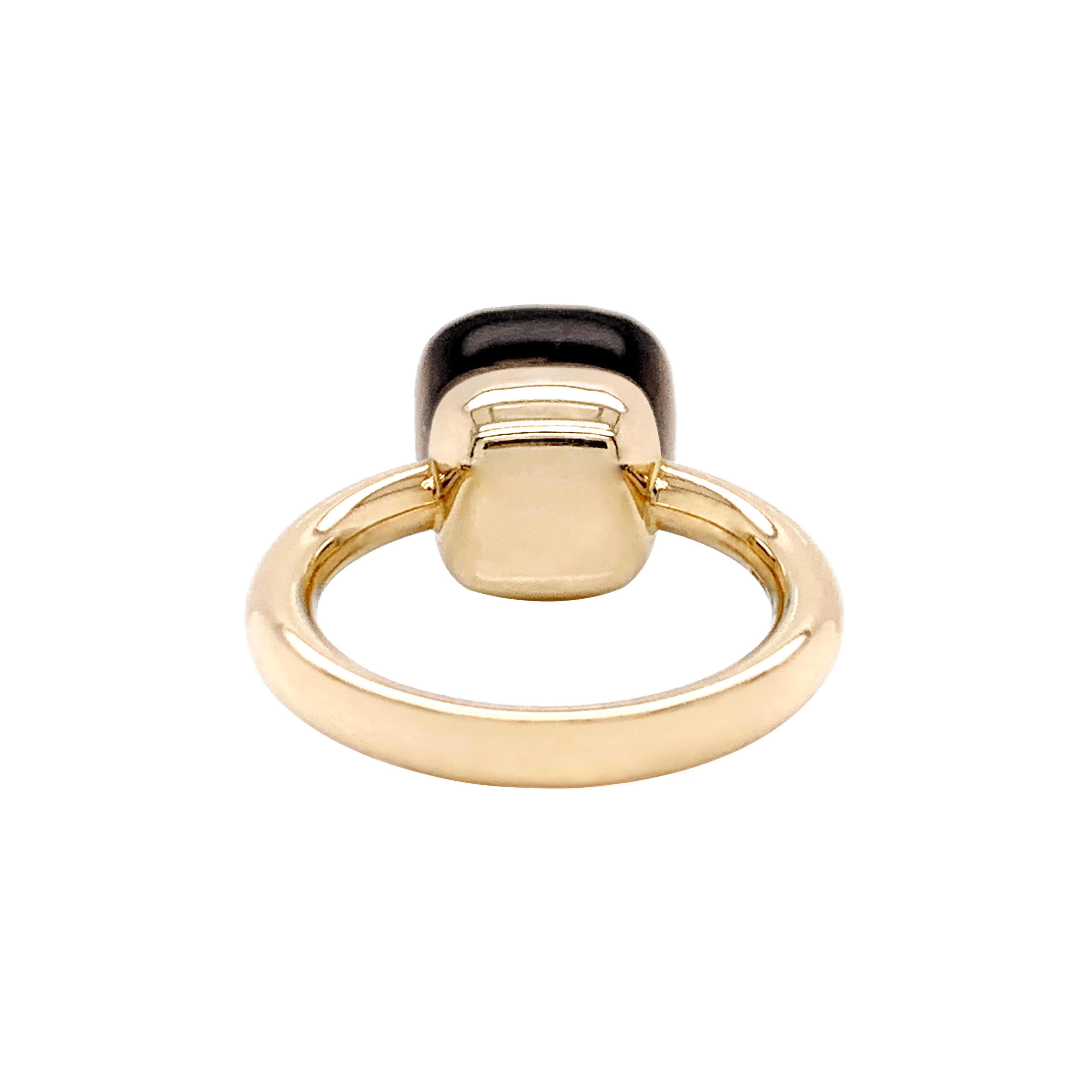 rose gold smoky quartz ring
