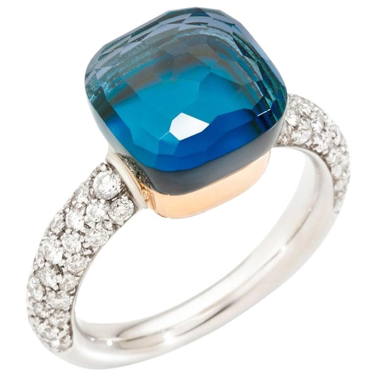 Pomellato Nudo Deep Blue Classic Ring A.C015B9O6TTU For Sale at 1stDibs