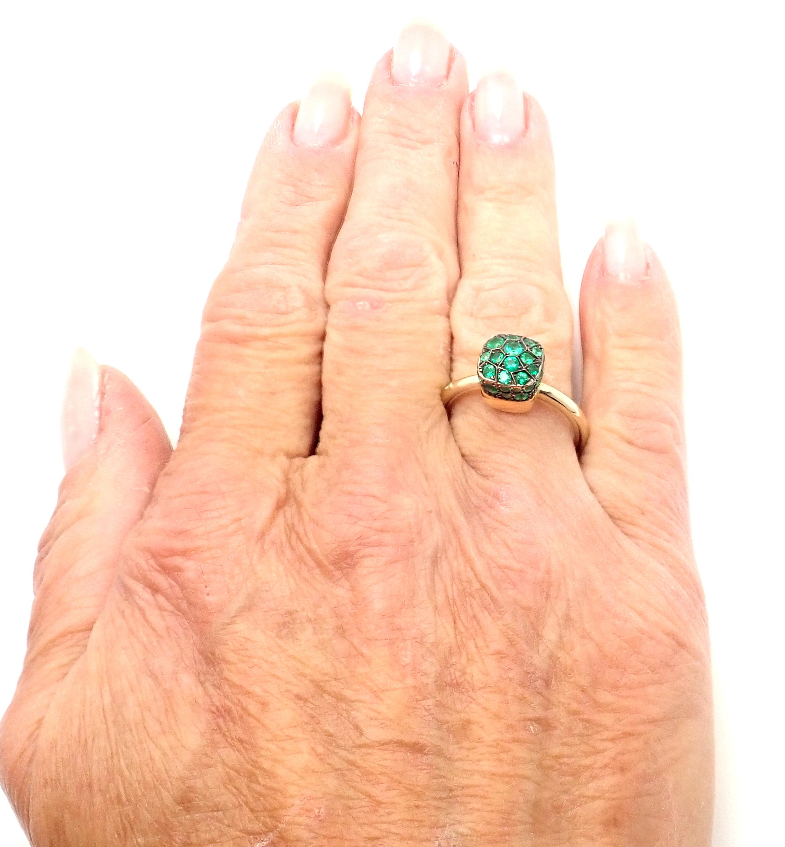 Pomellato Nudo Emerald Yellow Gold Ring 1